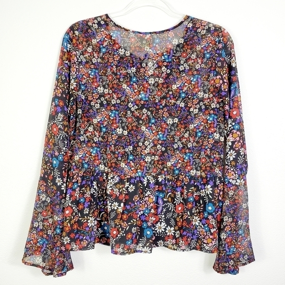 JAPNA FLORAL BABYDOLL TOP - Picture 2 of 5